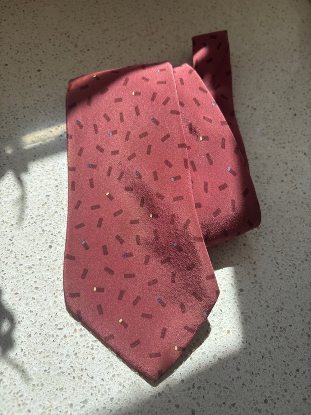 Maroon Patterned Men's Tie